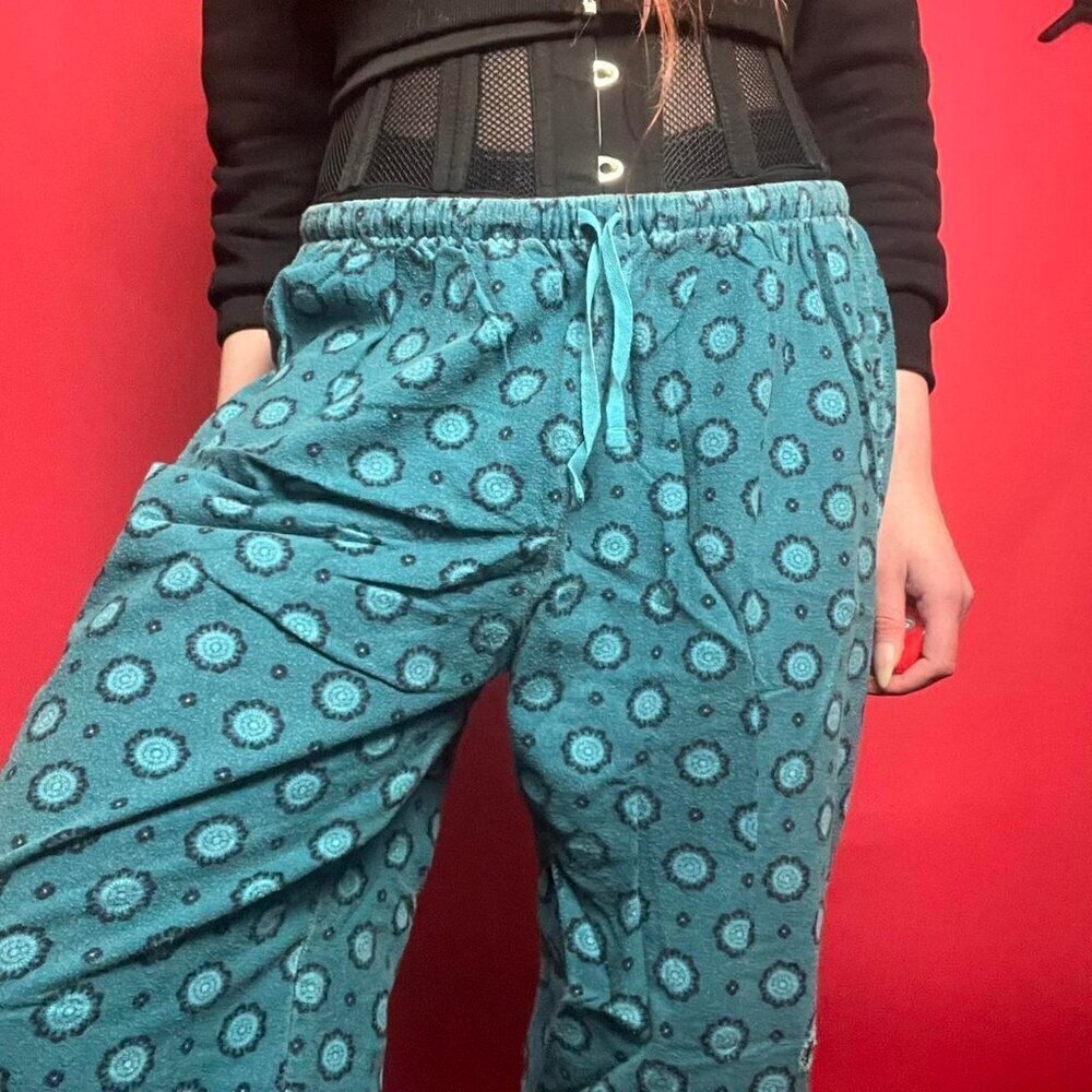 Jasmine rose / Dark teal turquoise pyjama pants 🩵🩵